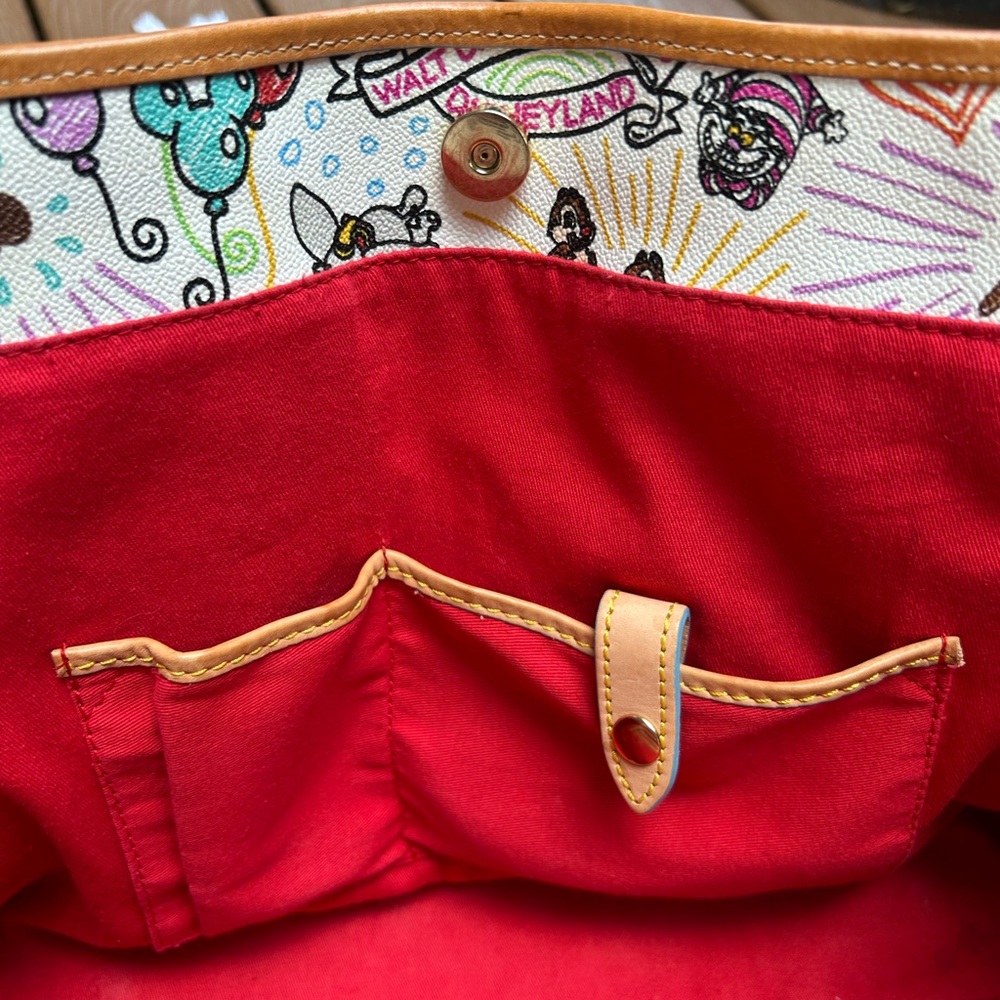 Disney Dooney & Bourke Multi Character Tote with Brown Handles - Picture 11 of 11